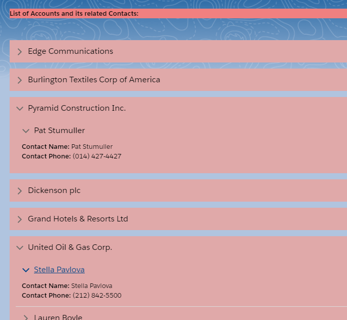 Nested Accordion in Salesforce LWC