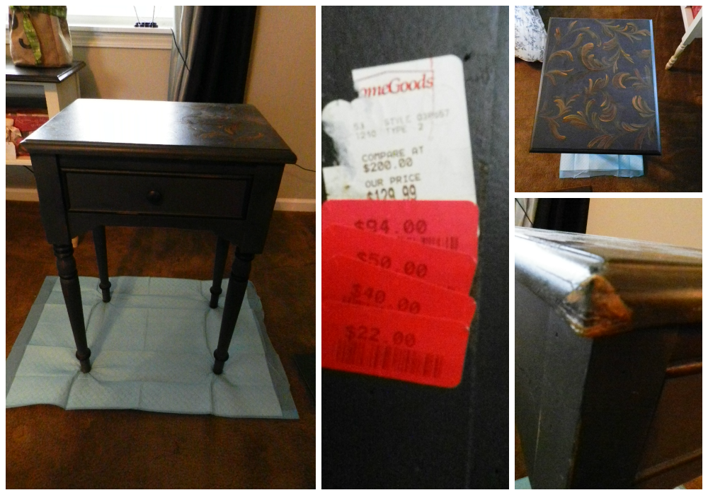 Giraffe Legs Nightstand redo