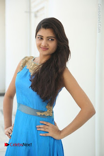 Telugu Actress Akshita (Pallavi Naidu) Latest Stills in Blue Long Dress at Inkenti Nuvve Cheppu Movie Promotions  0004