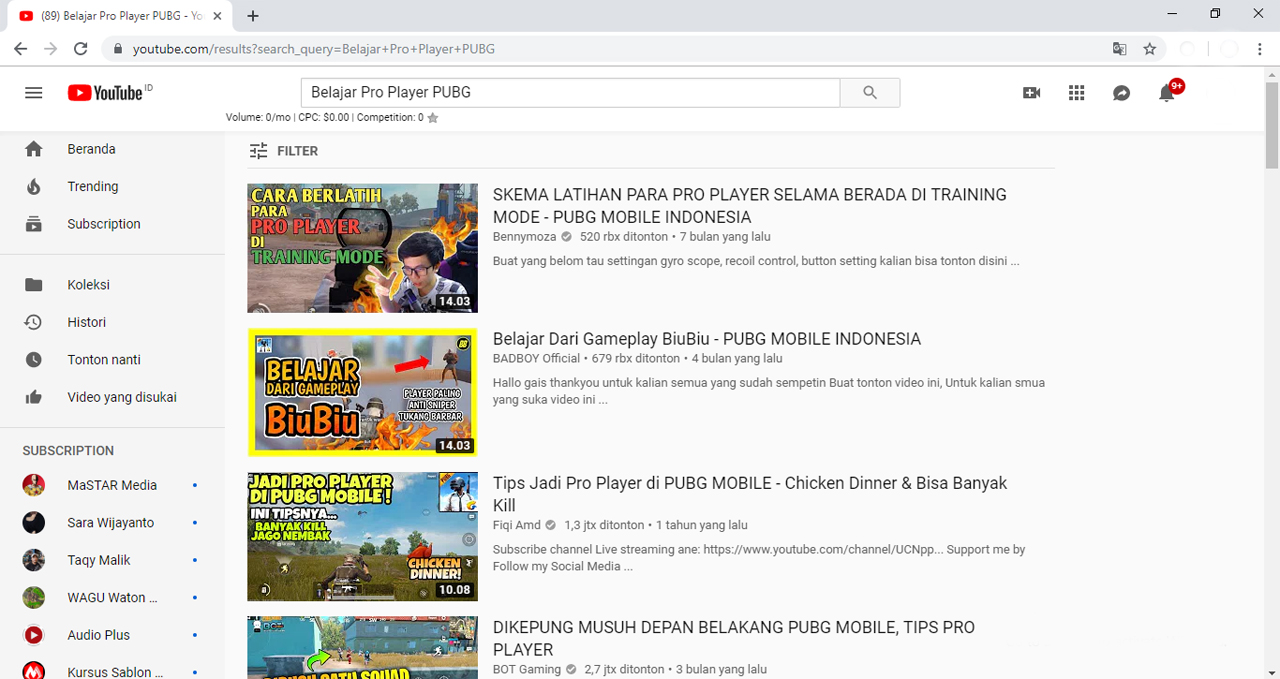 Chanel Youtube keren di PUBG