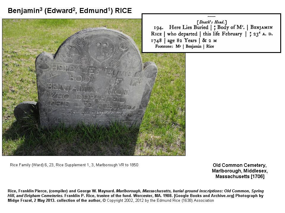 Granite in My Blood: Thrice Rice: Benjamin Rice