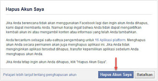 menghapus akun facebook