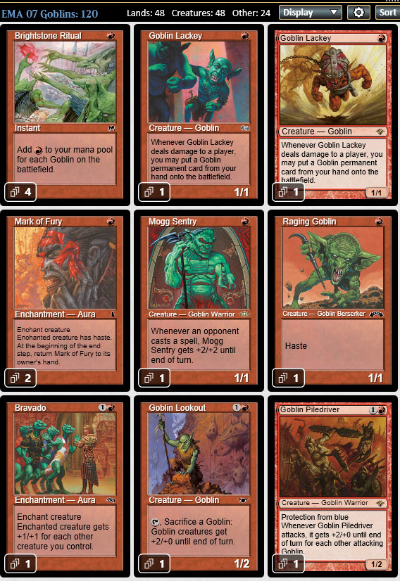 Magic the Gathering Adventures Legacy Goblins