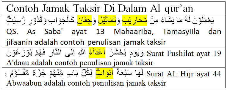 Contoh Jamak Taksir Di Dalam Al Qur An Khoiri Com