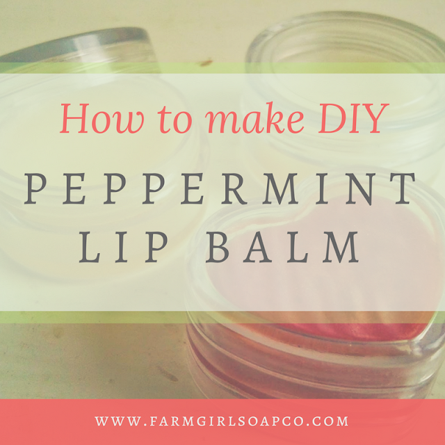 A super simple DIY peppermint lip balm recipe. All you need are 3 ingredients. Even better, it's all natural and super easy to make!