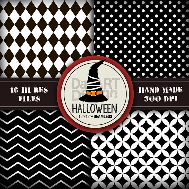 Halloween Patterns Digital Paper Pack