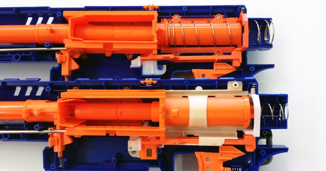 Urban Taggers.: Mod Works: Nerf Elite Rampage Internals - Quick Preview!