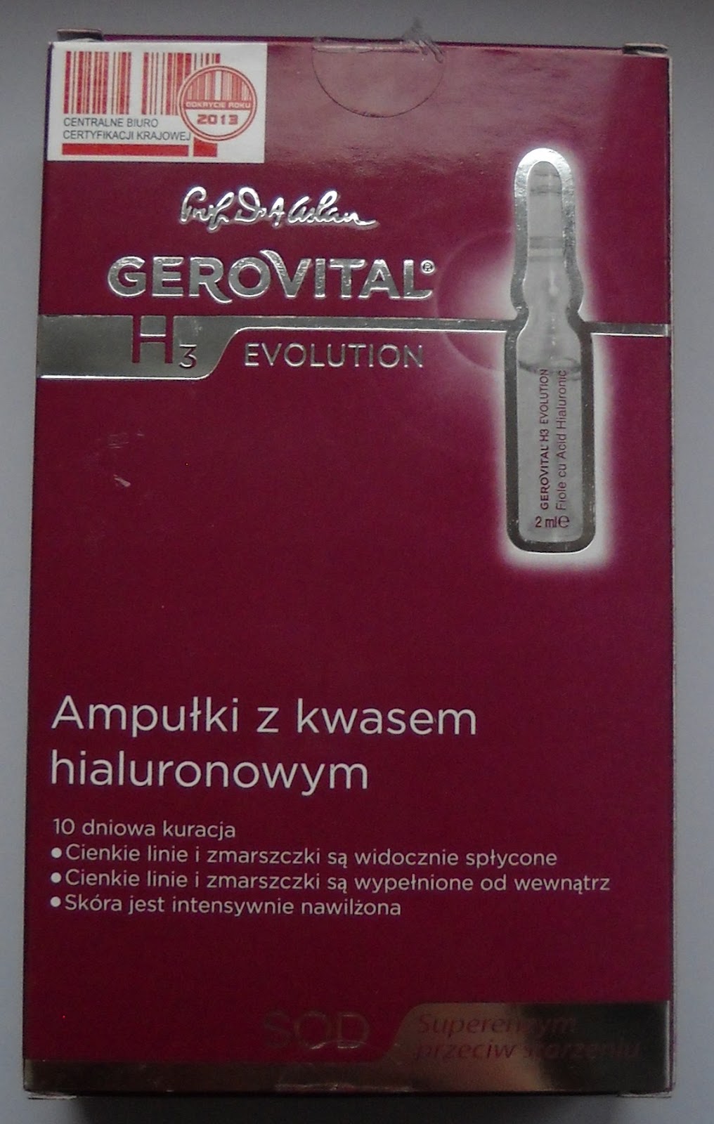 GEROVITAL Ampułki z kwasem hialuronowym-recenzja