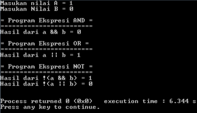 Operator Logika - Belajar C++ 12 - filesop.com