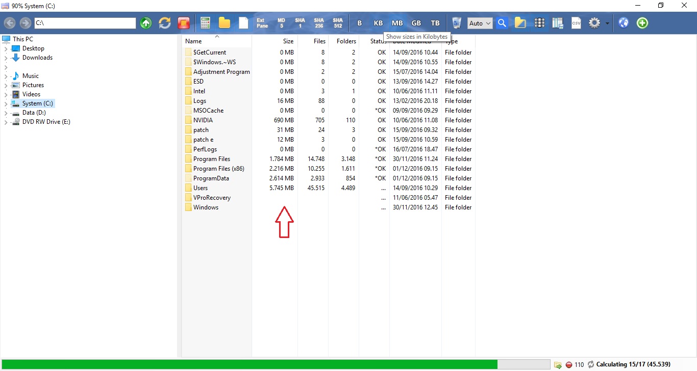 Cara cepat mengetahui size semua file dan folder Tutorial Seputar IT