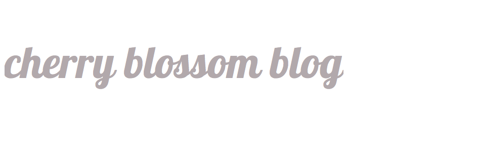Cherry Blossom Blog
