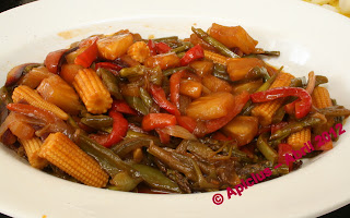  Agridulce de chop suey con cerdo frito 