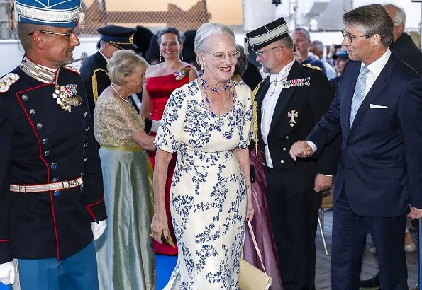 Queen Margrethe of Denmark attended gala dinner of 360th anniversary of establishment of Royal Life Guards held at Admiral Hotel in Copenhagen