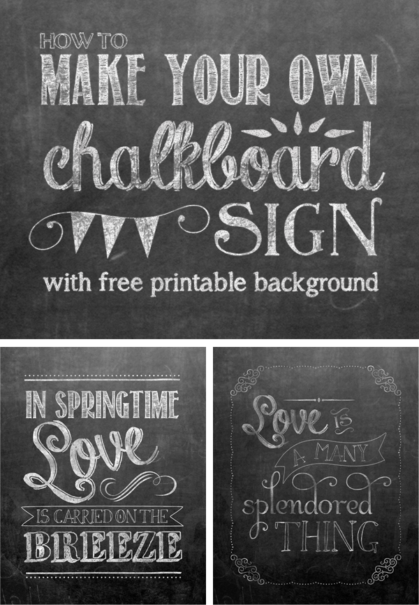 Free Printable Chalkboard Signs