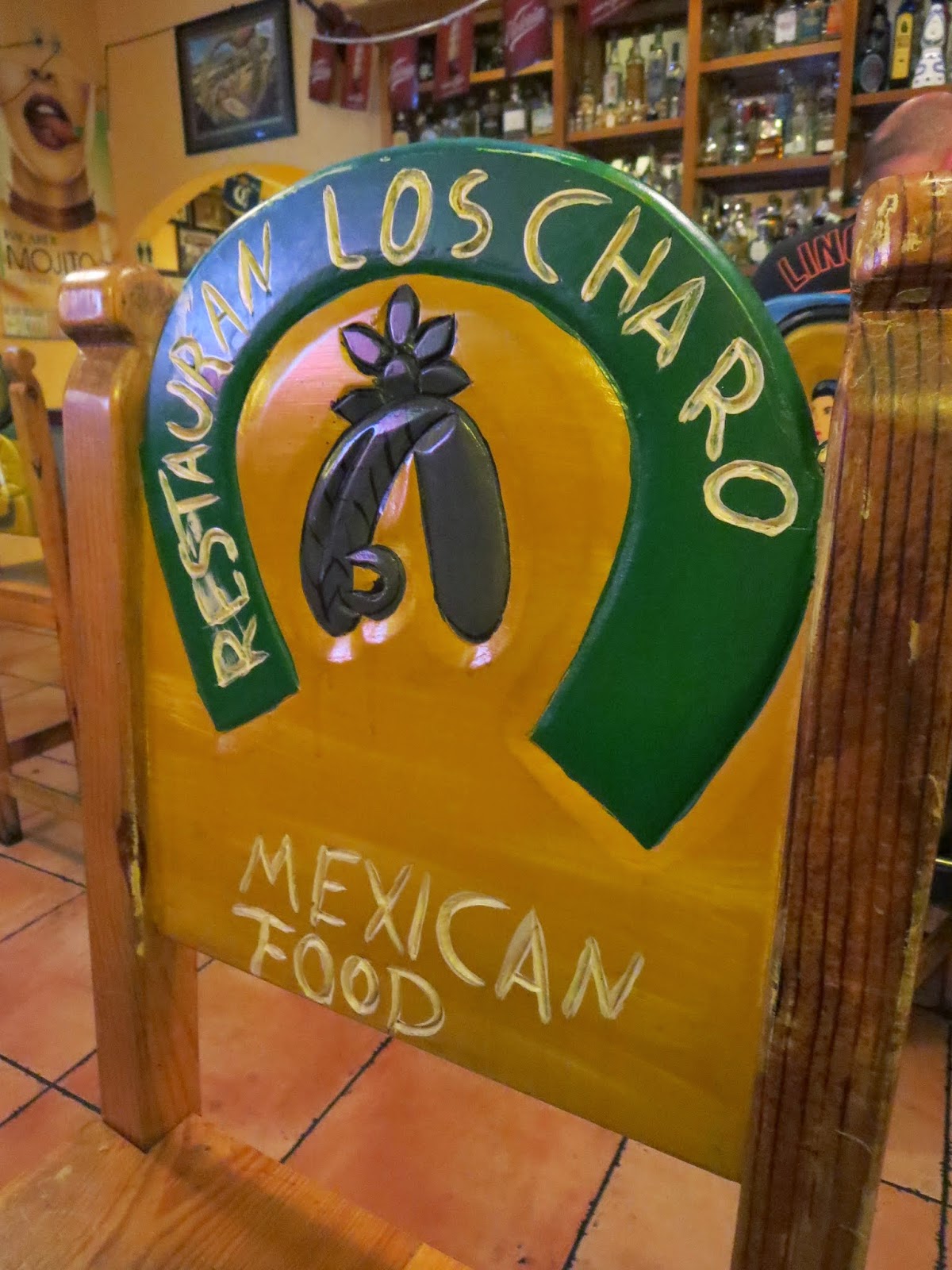 The bar area featured all sorts of the usual Mexican restaurant kitsch.