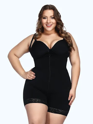 Loverbeauty Plain Boyleg Full Body Shaper Adjustable Straps Firm Control