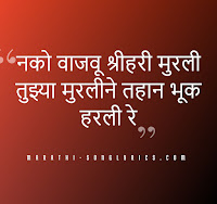 Nako Vajavu Shrihari Murali Lyrics in Marathi