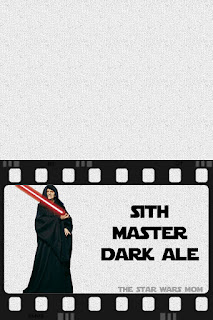 Star Wars Party Drink Label Sith Master Dark Ale Free Printable Sign