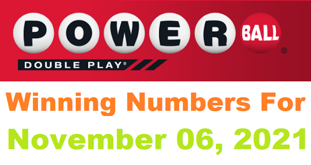 PowerBall Double Play Winning Numbers for November 06, 2021