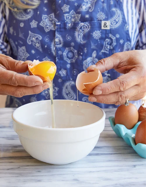woman separating egg whites