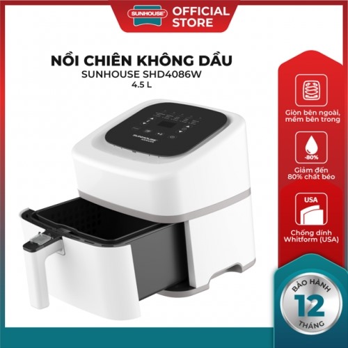 Nồi Chiên Không Dầu 4.5L Sunhouse Mama SHD4086W