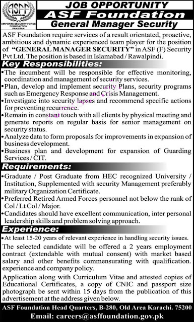 Airports Security Forces ASF Foundation Jobs 2021 – ASF Jobs 2021