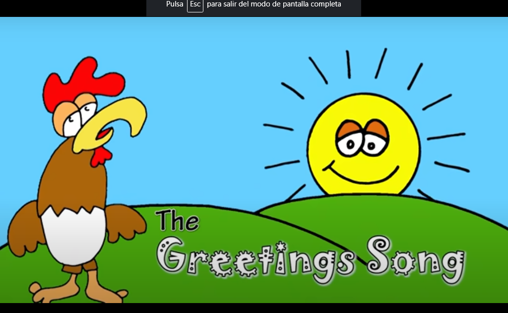 My English blog The greetings song