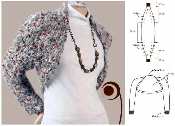 bolero ganchillo, patrones crochet, moda femenina tejida