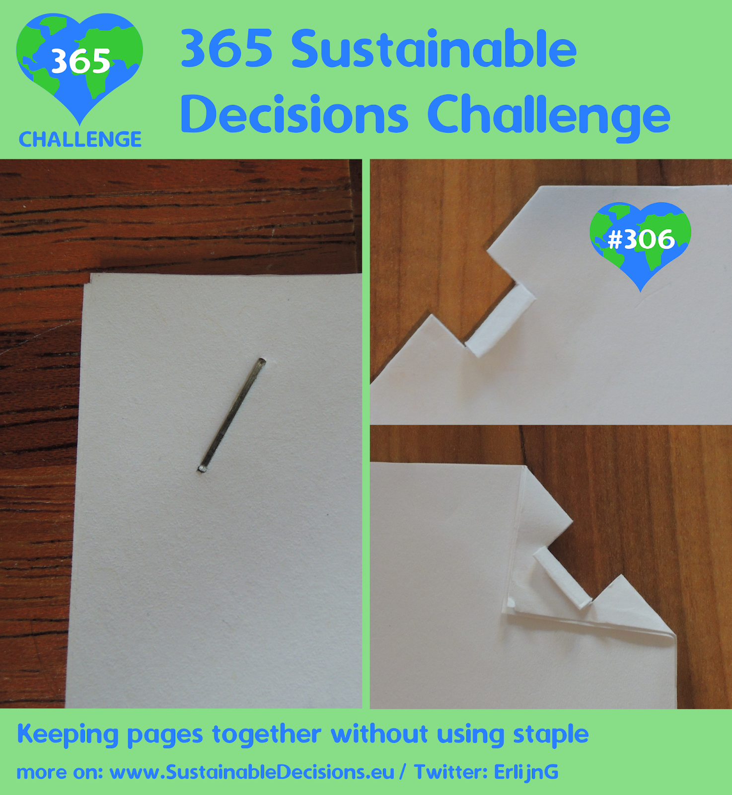 306 Keeping pages together without using staple