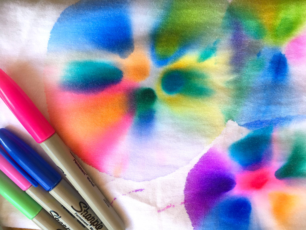 Healing Whole Take a Break Tie Dying with Permanent Markers