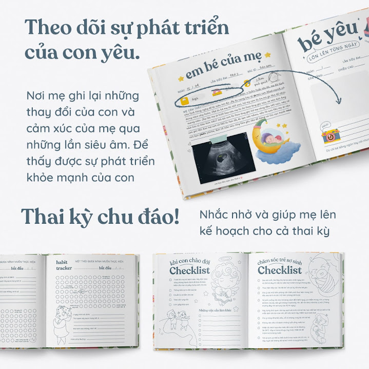 [A116] Cẩm Nang Mang Thai Từ Combo sách Activity Books: Mẹ Bầu Zui và Hành Trình Mang Thai