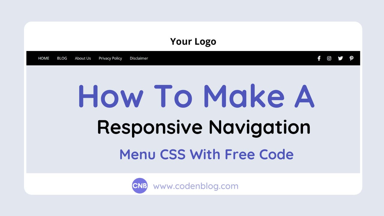 responsive navigation menu css free download