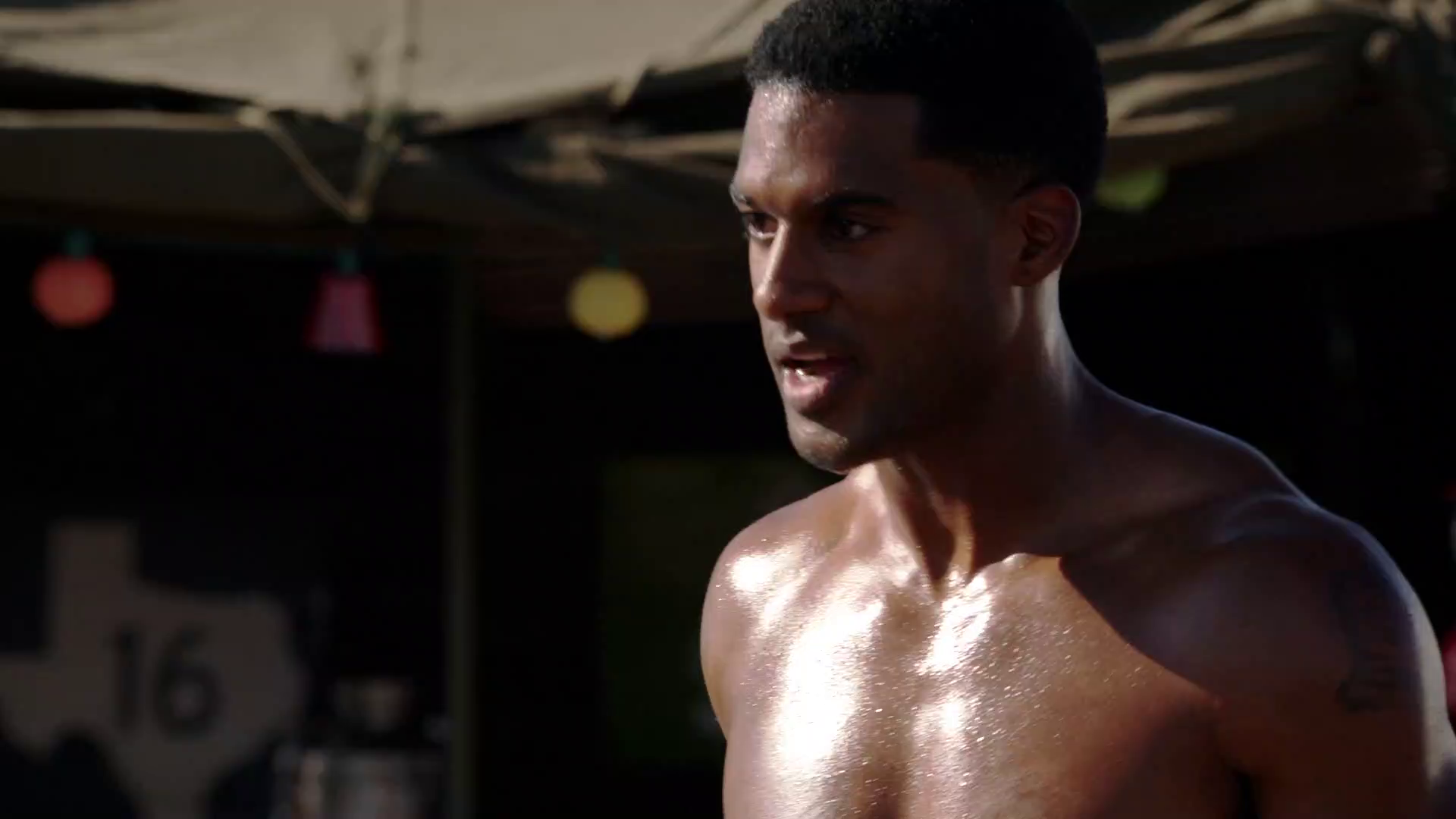 JR Lemon shirtless in The Night Shift 1-02 "Second Chances" .