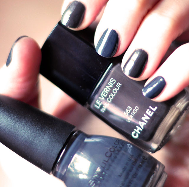nail polish comparison, Chanel vs Sinful Colors