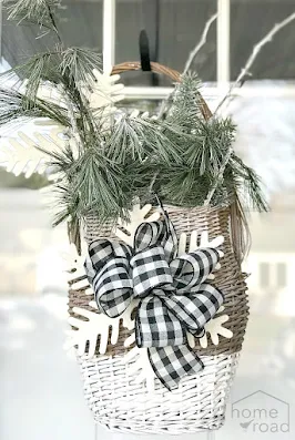 front door winter basket