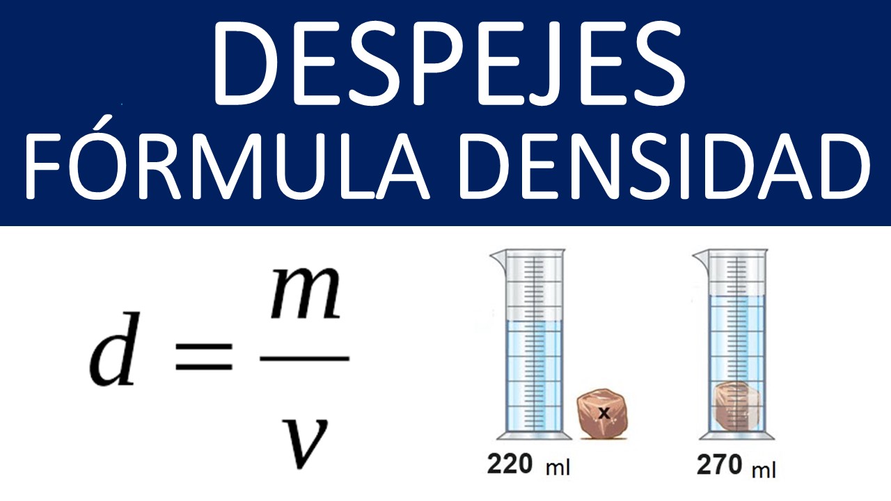 Procedimiento para despejar la fórmula de la densidad