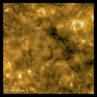 close up image of the Sun and its mini-flares