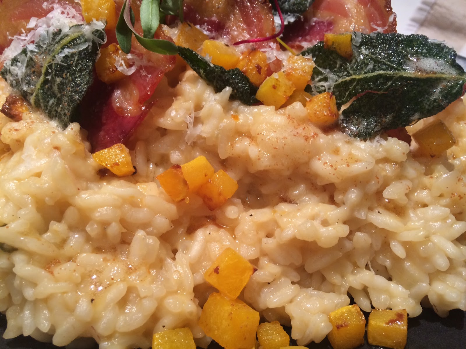 EpiCurious Generations Butternut Squash Risotto with Pancetta, Brown