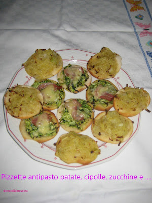 pizzette antipasto, patate, cipolle, zucchine e .............