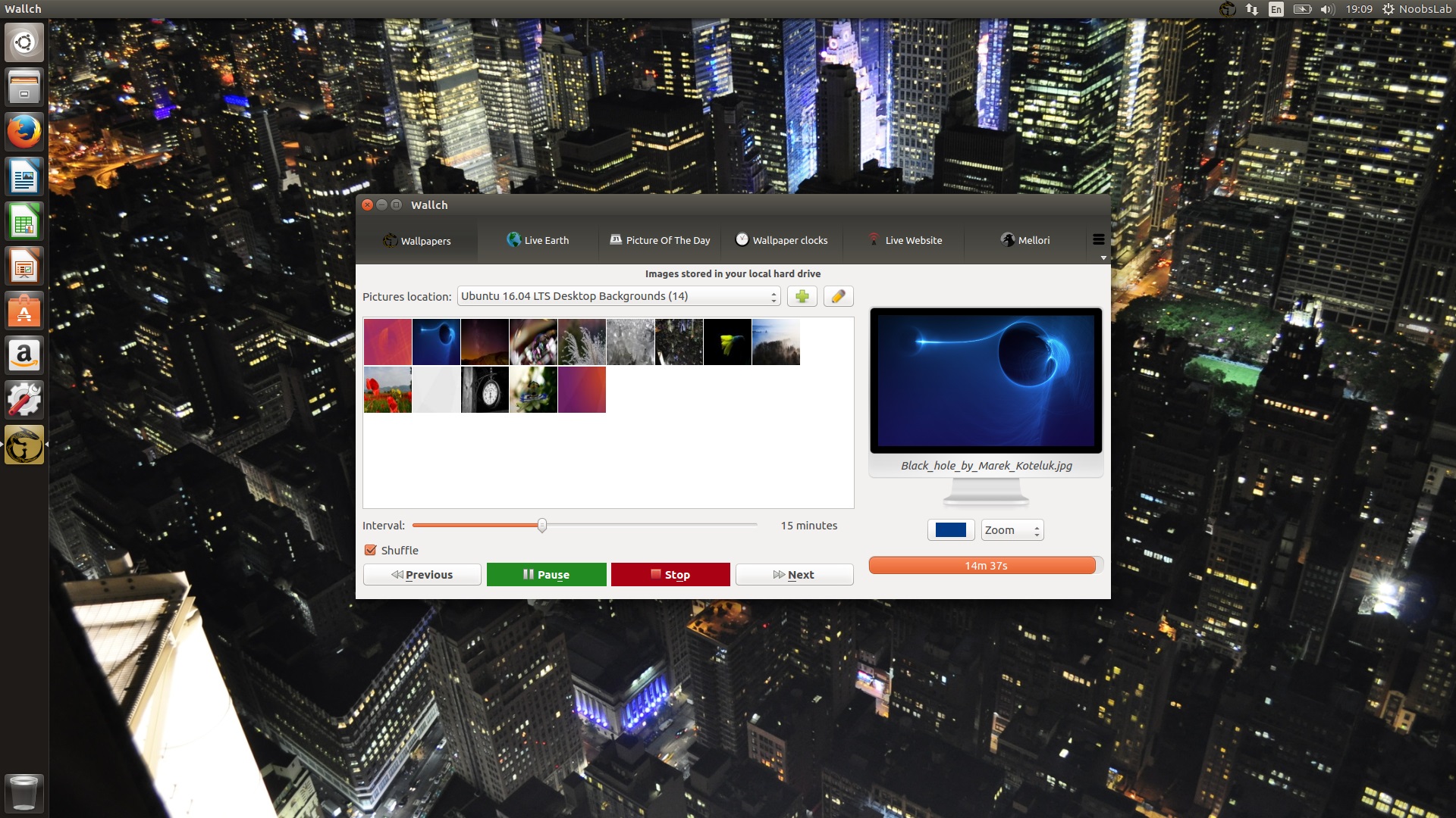 Wallch 4: Wallpaper Manager (Live Clock) for Ubuntu/Linux Mint via PPA -  NoobsLab | Eye on Digital World