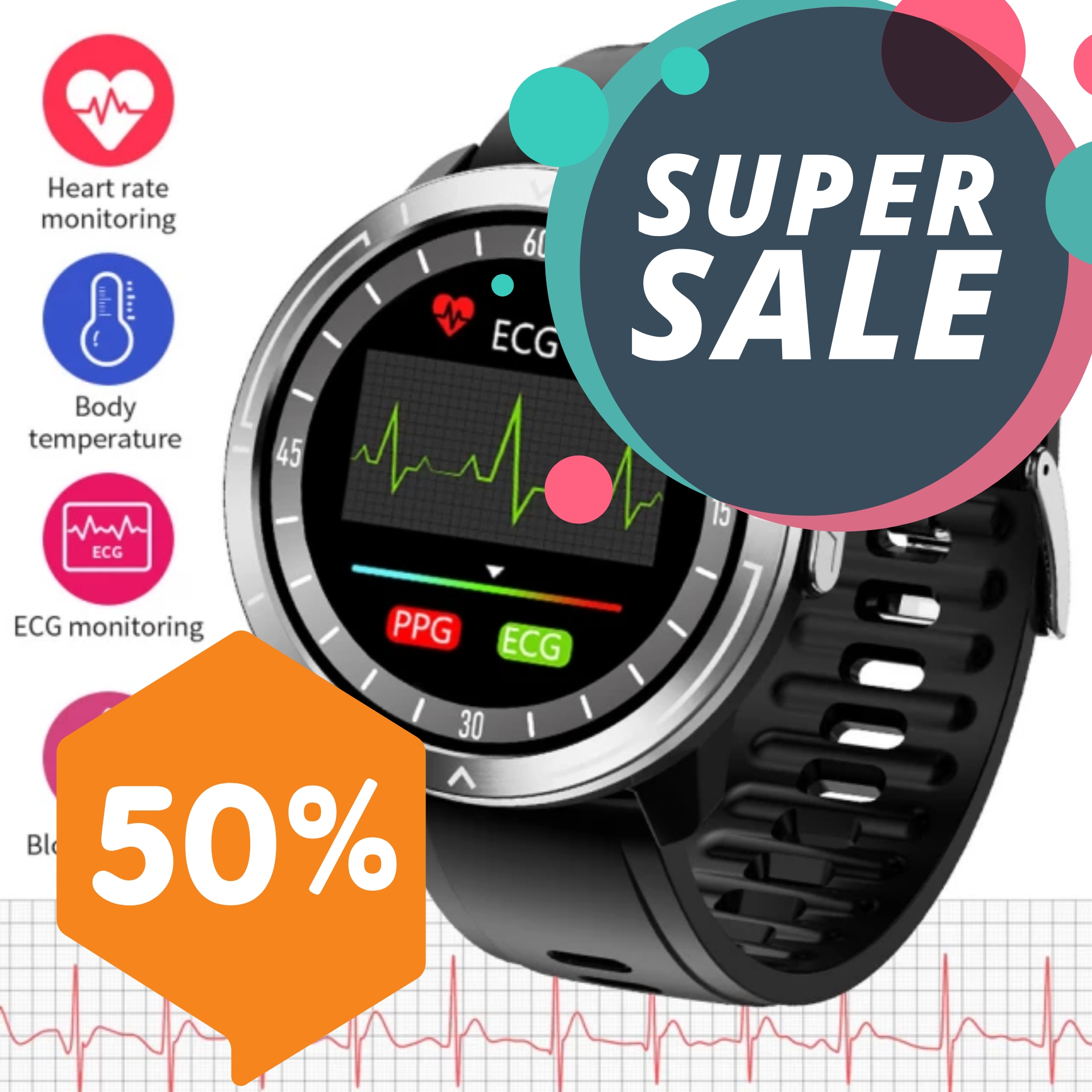 best ecg smartwatch 2021| 50% discount - Top sale products