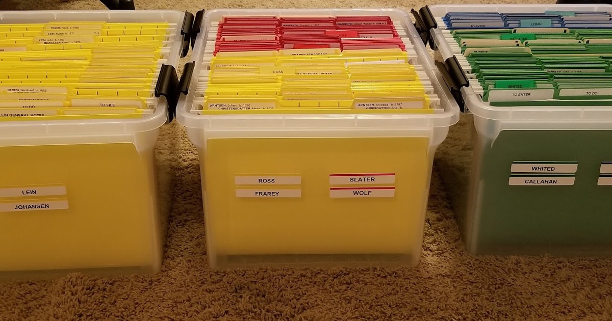 Just Another Gigi Color Coded Genealogy Filing System