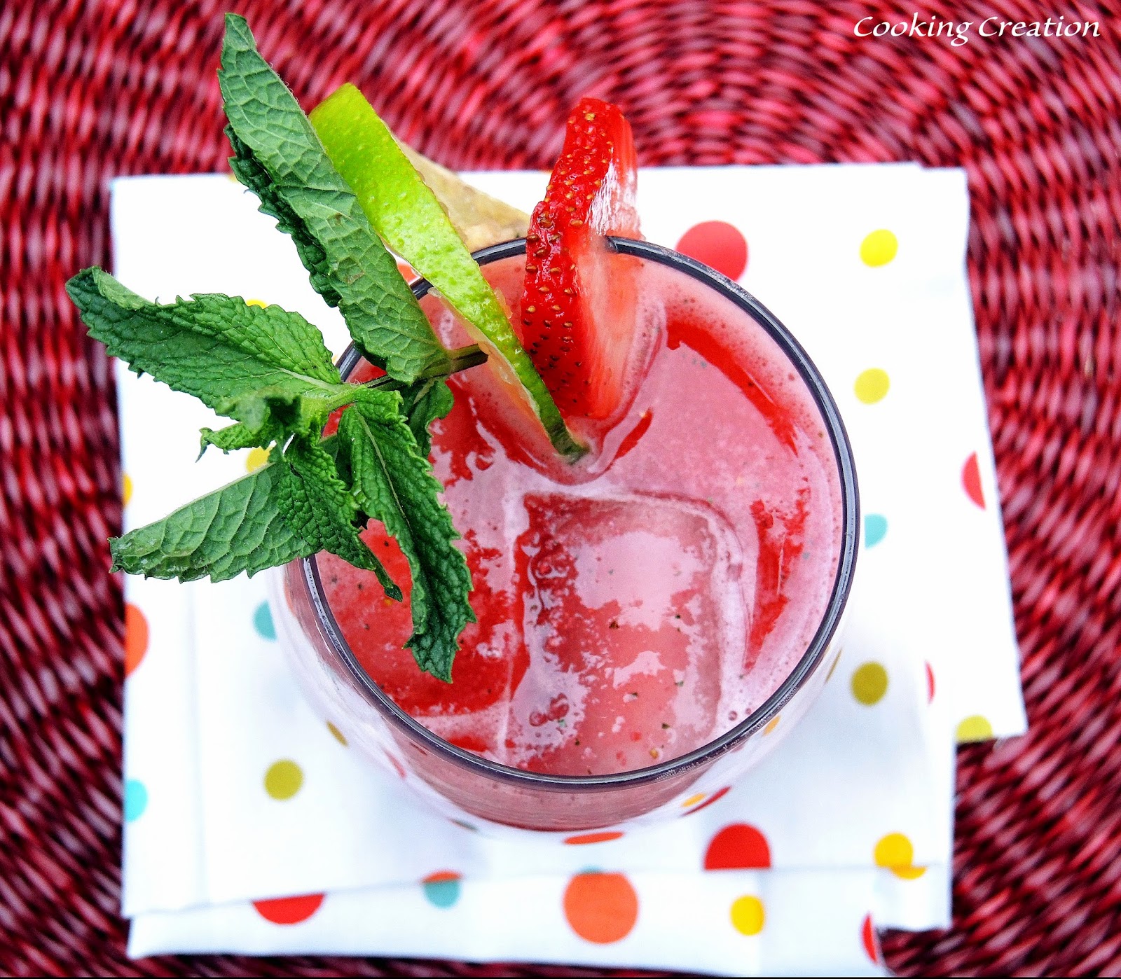 Cooking Creation Strawberry, Mint & Lime Agua Fresca