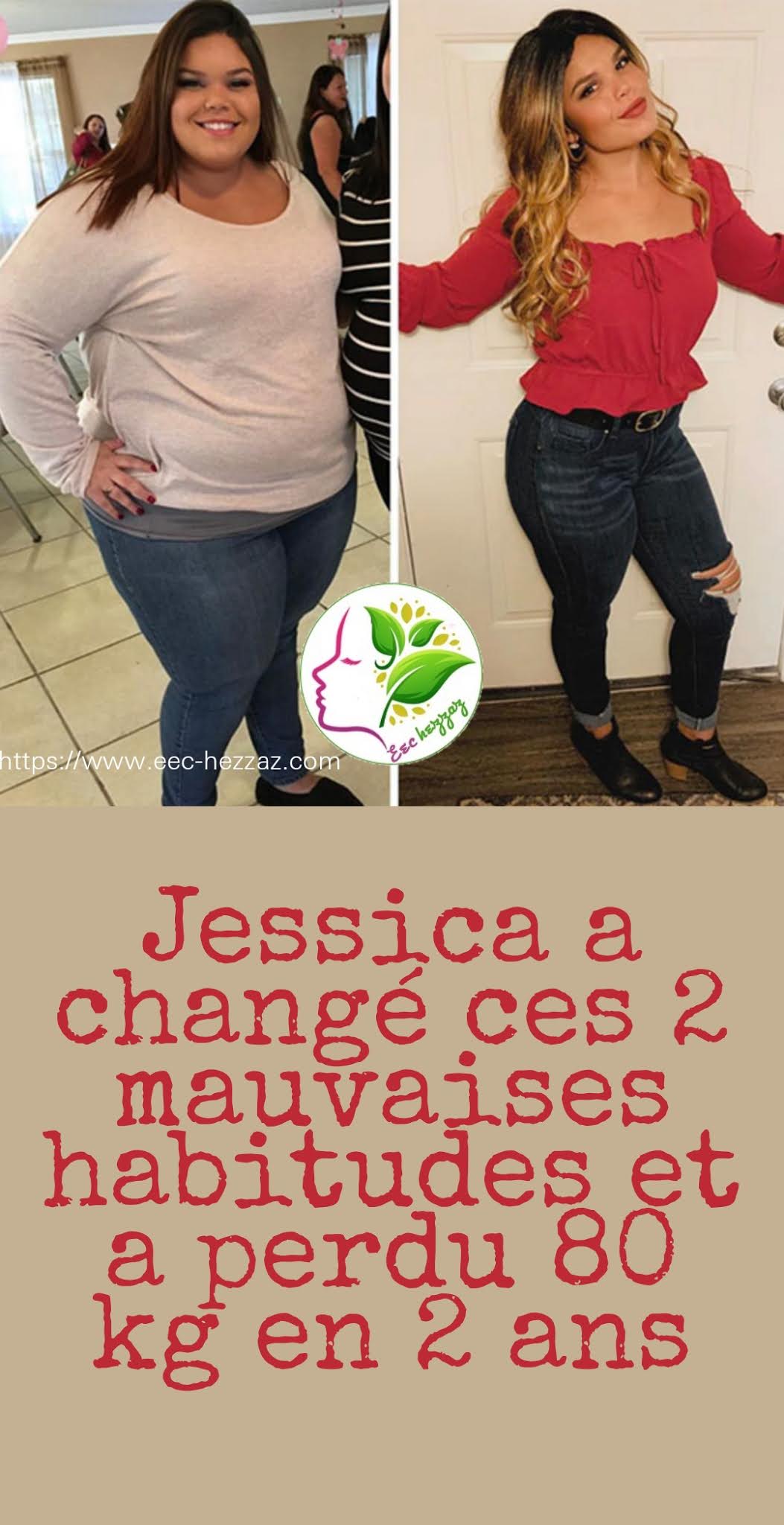 Jessica a changé ces 2 mauvaises habitudes et a perdu 80 kg en 2 ans