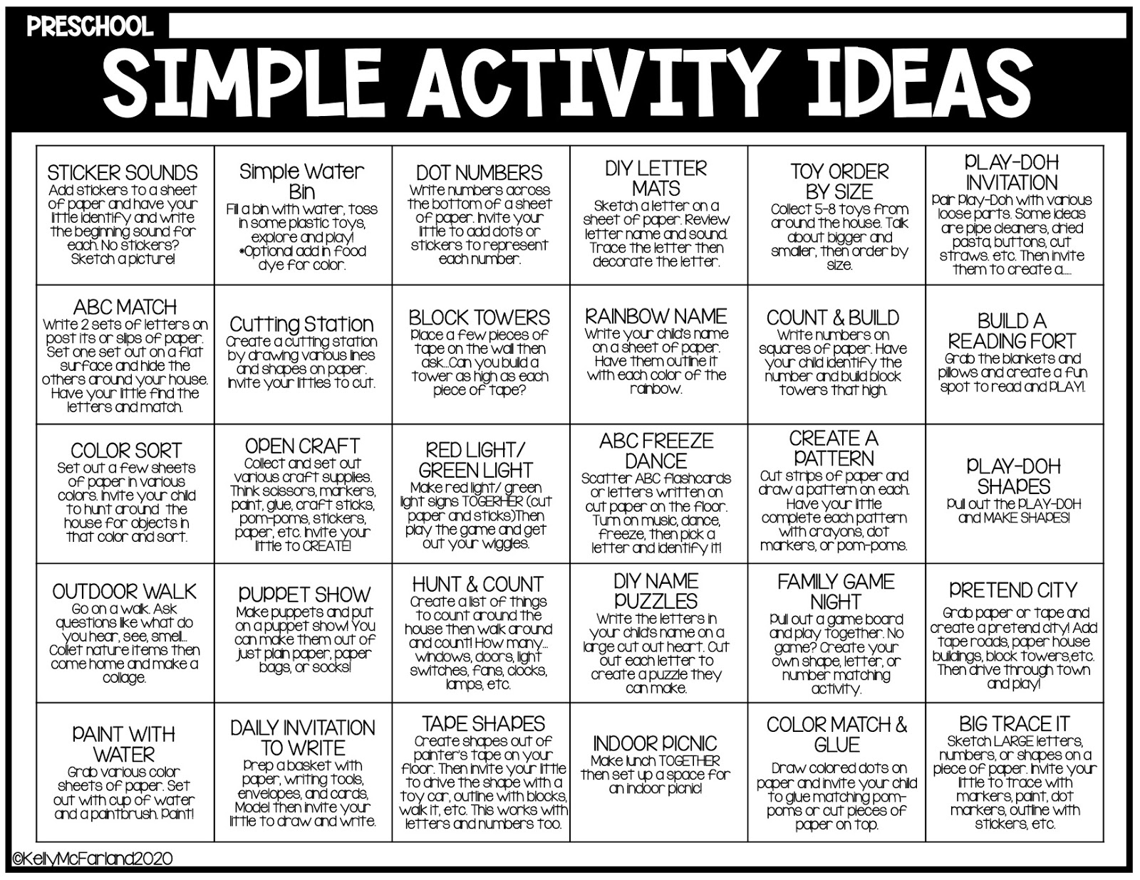 EASY Preschool Activity Ideas & Freebies! | Engaging Littles