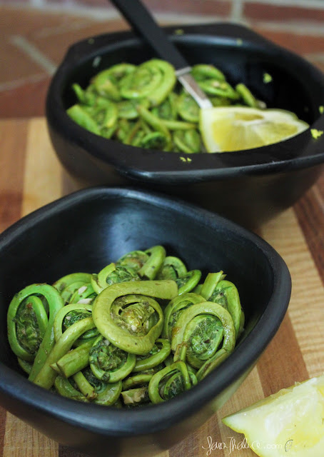 sautéed fiddleheads