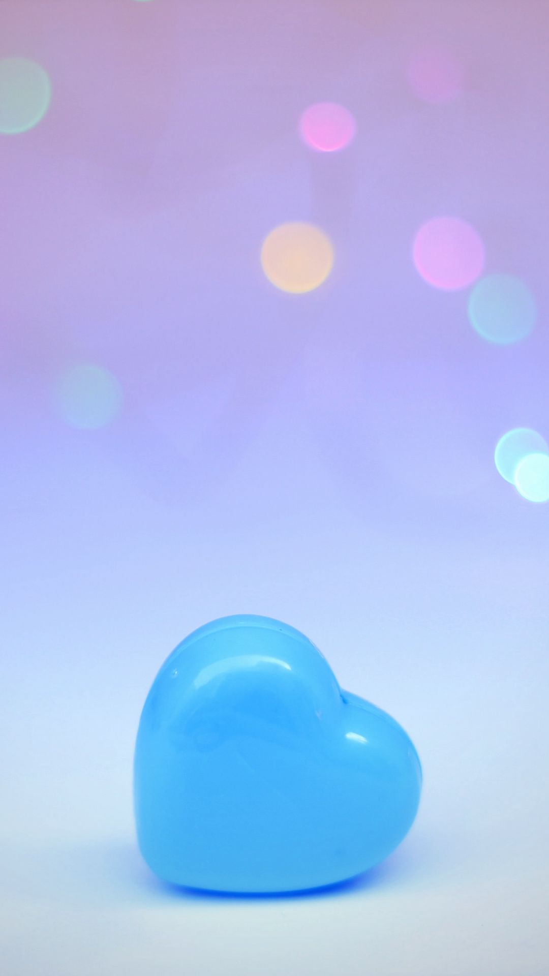 Free Blue Heart Love Wallpaper