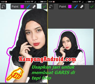 Cara edit foto pakai garis-garis dengan HP android