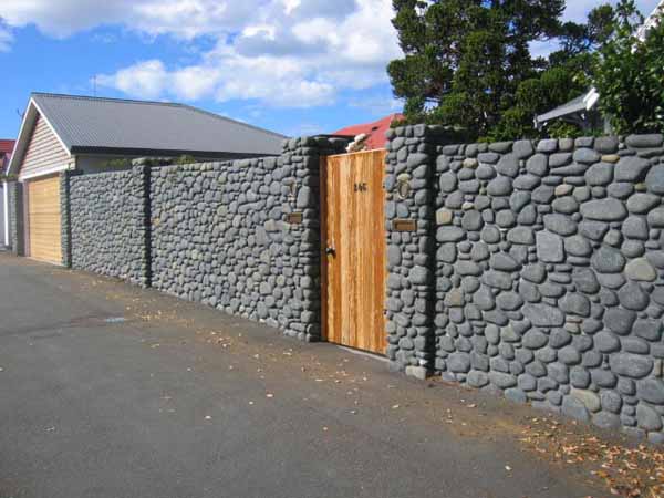 Design wood and natural stone fences ~ FREE DESIGN NEWS