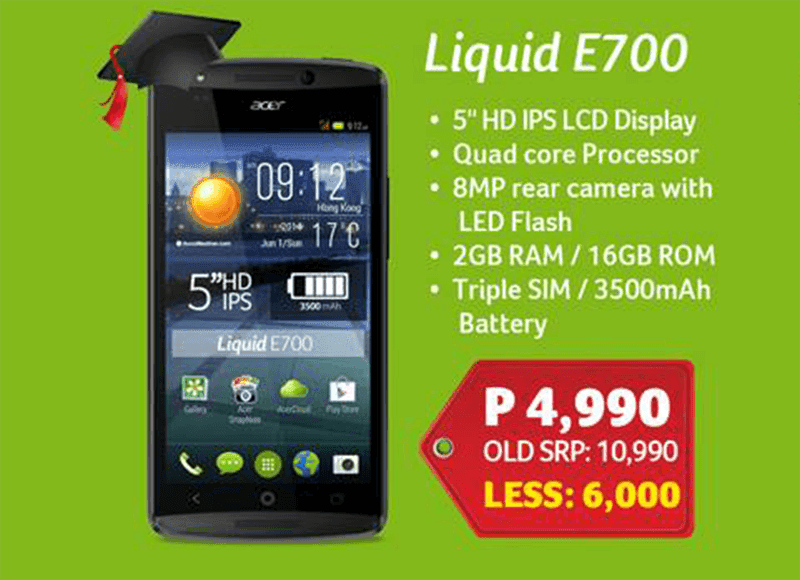 Acer Liquid E700 sale